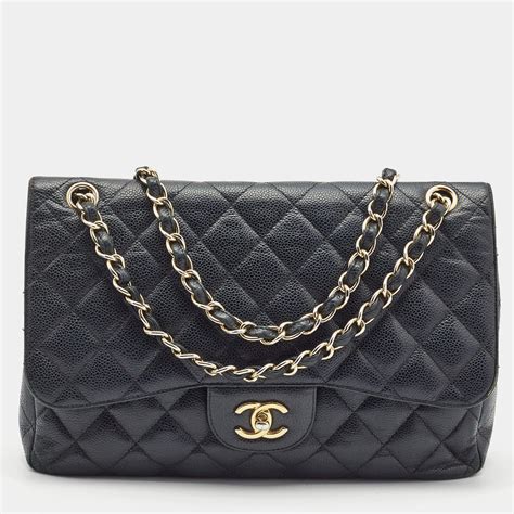 chanel caviar flap bag large|Flap Bags .